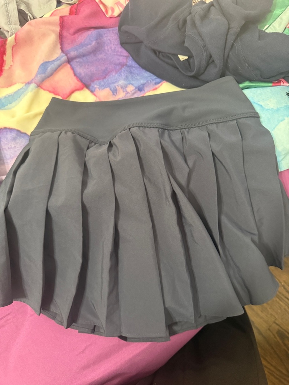 Old Navy Black Pleated Skater Skirt